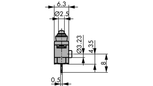 1058.0351 Micro switch 2A Plunger Snap-action swit