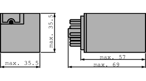 1393092-2 Industrial relæ 230VAC 8300 Ohm 2.3VA
