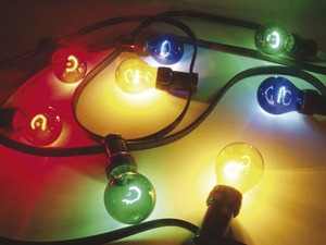 XMPL4/20 Udendørs Lampekæde Partylys med 20 lamper lampekæde med 20 lamper i farver udendørs brug
