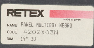 RETEX-4202X03N 19" Frontplade 3U Sort