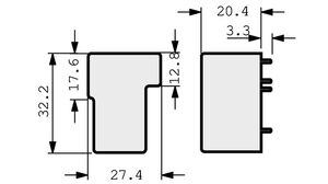 T9AS5D12-24 PCB RELAY 1 x skifte SPDT 20A 24VDC 576R