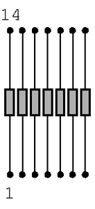 4116R-2-105LF BOURNS - RESISTOR NETWORK, 1M x 15