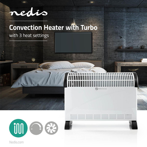 N-CCCH200EWH Konvektionsradiator | 750/1250/2000 W | Turbo | Hvid