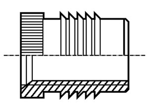 B3/BN1936 Gevindbøsning M3 for plastic