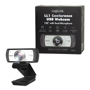 UA0377 Conference HD USB webcam, 120°, dual microphone, manual focus