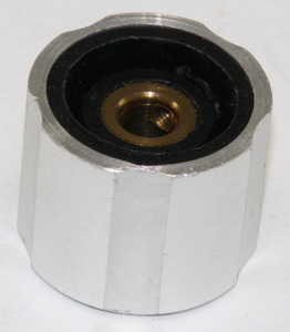06.240.5200 Aluminiumsknap for 6mm aksel, Ø25x21mm, ALU, MED indikatorstreg
