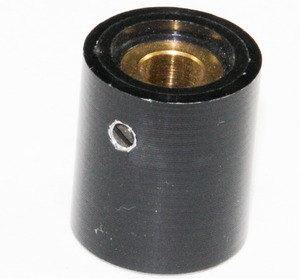 47091-N Aluminiumsknap for 6mm aksel, Ø17x20mm,  SORT ALU