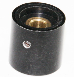 47093-N Aluminiumsknap for 6mm aksel, Ø21x21mm, SORT ALU