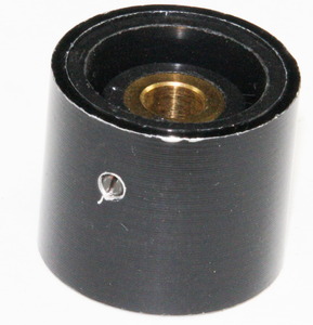 47095-N Aluminiumsknap for 6mm aksel, Ø25x21mm, SORT ALU