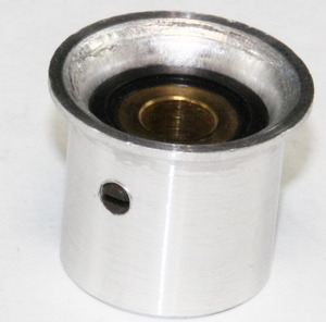37091 Aluminiumsknap for 6mm aksel, Ø21x17mm, ALU, UDEN indikatorstreg