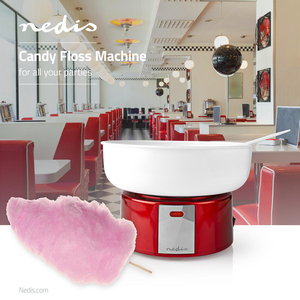 N-FCCM100FRD Candyflossmaskine | 500 W | Hvid / Rød