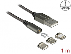 85705 Magnetisk USB kabel: Lightning / Micro USB / USB C