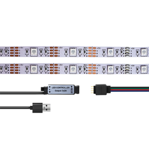LED007 RGB-LED-tape, fjernbetjening, selvklæbende, 3 meter