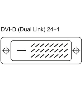 W93295-0,3 DVI-D dual link kabel, han/han, 0,35 meter