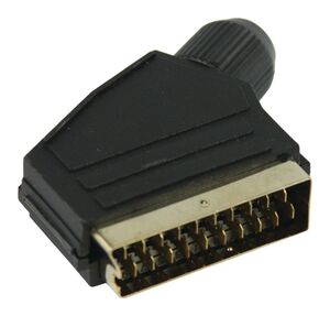 N-SCART 09 SCART  stik Han PVC Til Kabel Sort