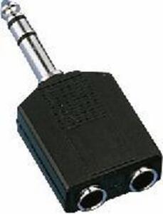 NTA-198 6,3mm. Stereo Han - 2 x 6,3mm. Stereo Hun Adapter Produktbillede
