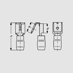 S784790 Spadestik, Terminal Splitter 6,3mm Rød