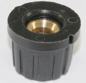 S787447 Knob Sort 20mm, med indikatorstreg til 1/4" aksel