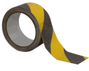 ST3000575K Skridsikker tape, 50mm. x 18 meter, gul/sort skridsikker-scentape-gul og sortstibet bredde 5 centimeter længde 18 meter