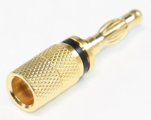 BN200025 Bananstik, 4mm GULD, Sort