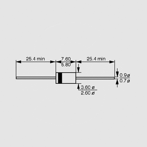 P6KE27A TVS Diode Unip 600W 23,1V DO15 DO15 unipolar