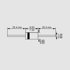 1,5KE15A TVS Diode Unip 1500W 12,8V DO201 1N6275A DO201 unipolar