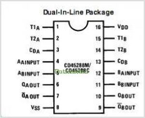 CD4528 Dual monostable multivibrator DIP-16