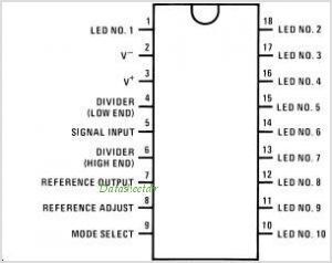 LM3915N-1 Dot/Bar Display DriverDIP-18