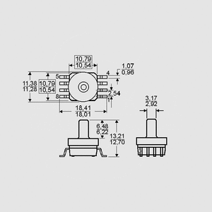 MPXV5010GC6U Pr. Sensor Int 10kPa +-5,0% C482A CASE482A