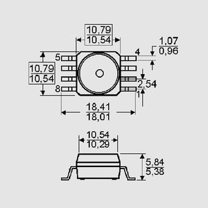 MPXA6115A6U Pr. Sensor Int 115kPa +-1,5% C482 CASE482