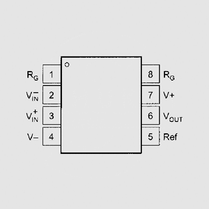 INA105KU Diff-Amp 1MHz &gt;72dB SO8 INA118U, INA155U