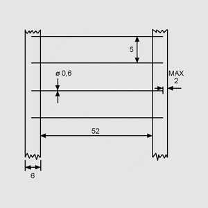 KSB000G Jumper Wire Taped Dimensions KSB000G