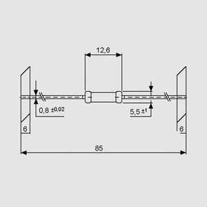 RDHE003,9 Resistor 0614 2,5W 5% 3,9R Taped Dimensions