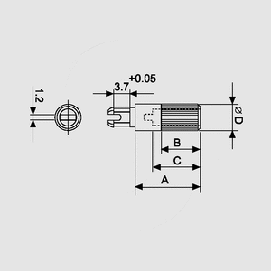 PT15ZW7 Shaft PT15 Black 35mm PT15ZW1, _W3, _W4, _W7