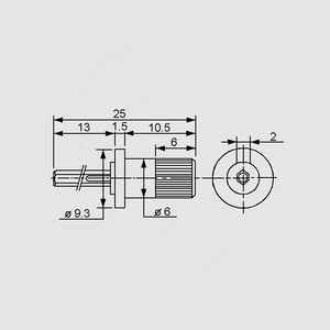 CA9MA48 Shaft CA9M Black 12/13mm CA9MA48