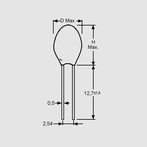 CTUF220BM2 Tantalum Capacitor 220uF 6,3V P5,08 Dimensions