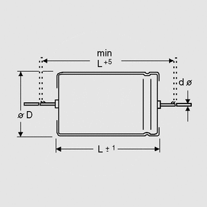 CAX00004,7/450 El-Capacitor 4,7µF/450V-10x30mm Dimensions