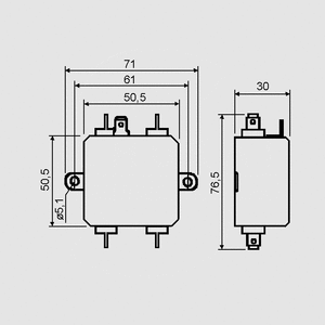 FIL2150-10 Line Filter Metal Case 10A FIL2150-10