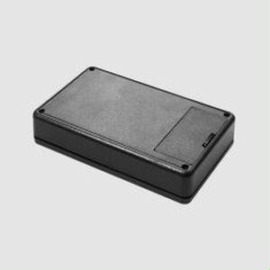 LP6090B-SW Plastkasse m batterilåge 129x40x25 Sort