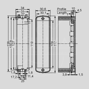 ABP1300-150 Aluminium Enclosure 150x138x34 mm. ABP1300-150