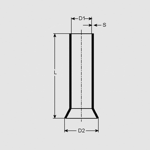 K1103 Terminalrør til 0.75mm2 (1,2x6mm)