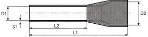 K8075GR Terminalrør for 0,75mm² Grå