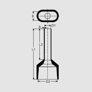 K9100RT Terminalrør for 2x1,00mm² Rød