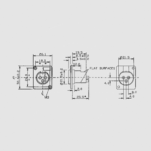 AEST31GL 3-pol XLR han chassis PLASTIK AEST31GL