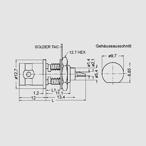 EUG1094U BNC-Jack Solder Ind EUG1094U