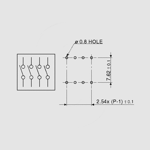 EPG108A DIP Switch Piano 8-Pole EPG_A