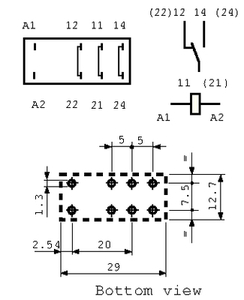 F4161-24 Relay SPDT 16A 24V 1440R 41.61.9.024.0010