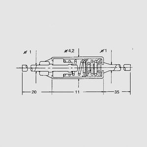 BF157 Thermal Fuse 157°C 10A Dimensions