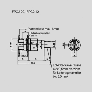 3101.0020 SCHURTER VDE Fuse Holder 5x20 2x Nut FPG2-20, FPG2-12
