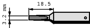 ERSA-832ED Loddespids Ersa Mejsel Form 3,2mm